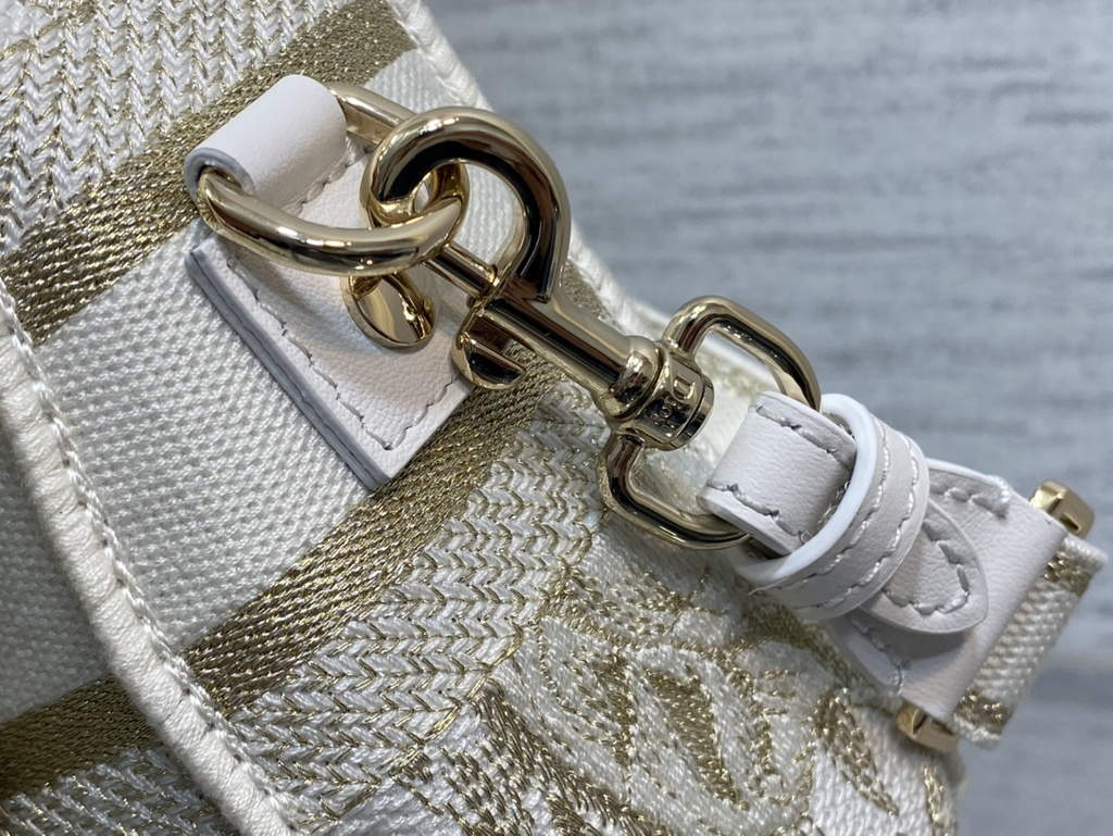 Dior M1241 Small Diorcamp Bag Jardin d'Hiver Embroidery with Gold-Tone Metallic Thread - Default Title - View 6