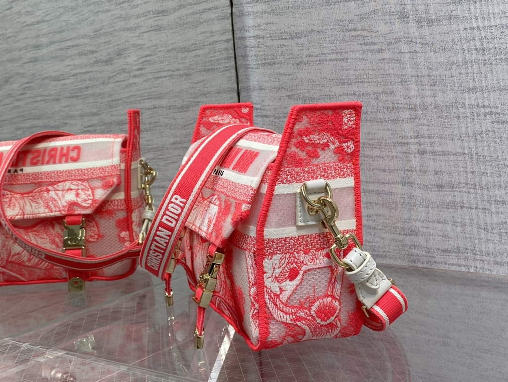 Dior Small Diorcamp Bag M1241 Red Multicolor Embroidery - Default Title - View 6