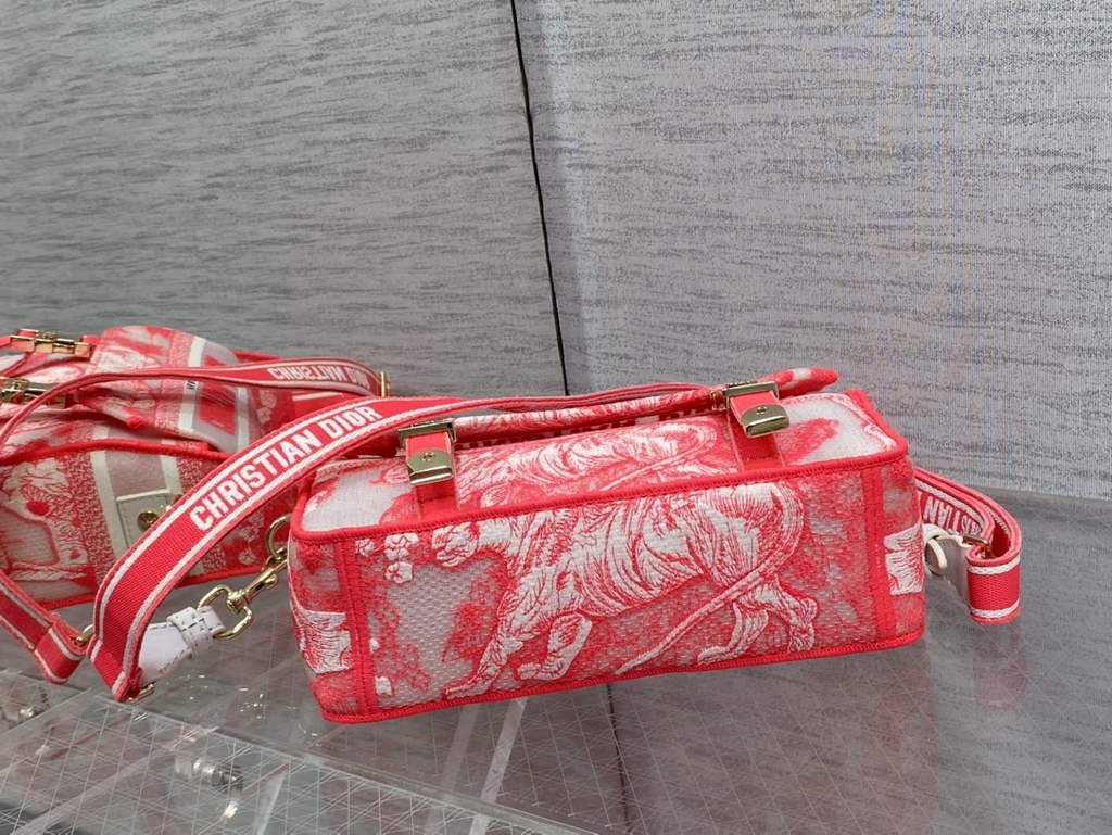Dior Small Diorcamp Bag M1241 Red Multicolor Embroidery - Default Title - View 7