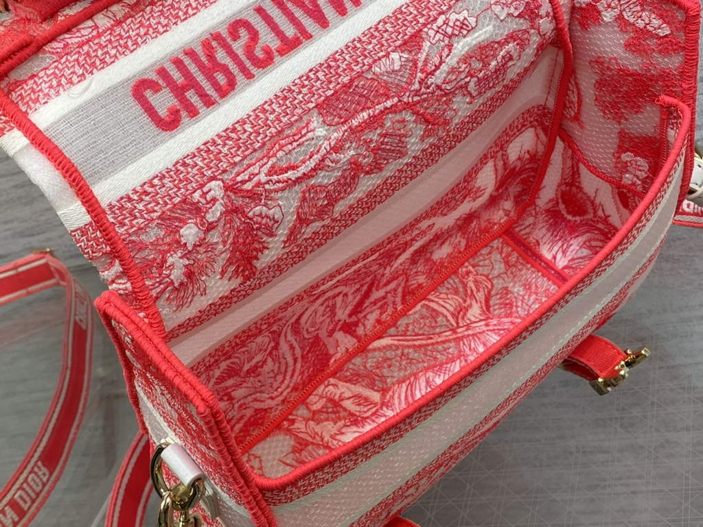 Dior Small Diorcamp Bag M1241 Red Multicolor Embroidery - Default Title - View 8
