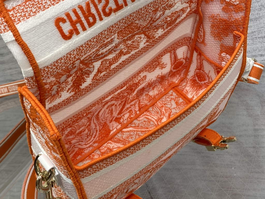 Dior Small Diorcamp Bag M1241 Orange Multicolor Embroidery - Default Title - View 8
