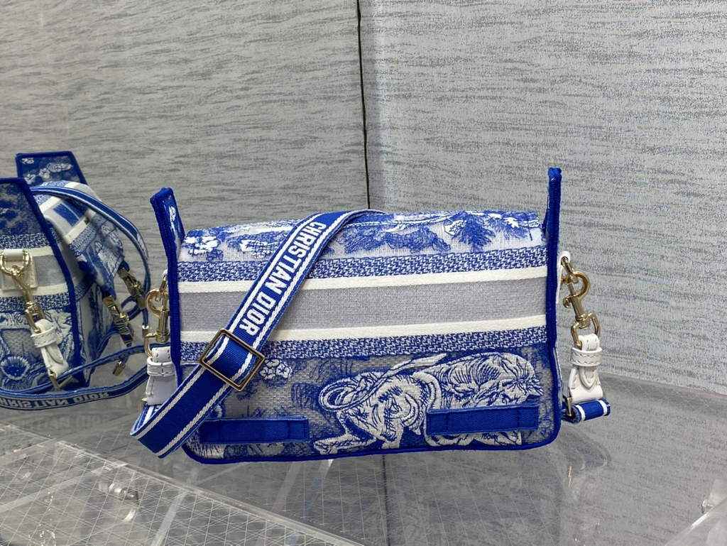 Dior Small Diorcamp Bag M1241 Blue Multicolor Embroidery - Default Title - View 5