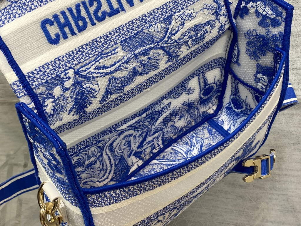 Dior Small Diorcamp Bag M1241 Blue Multicolor Embroidery - Default Title - View 8