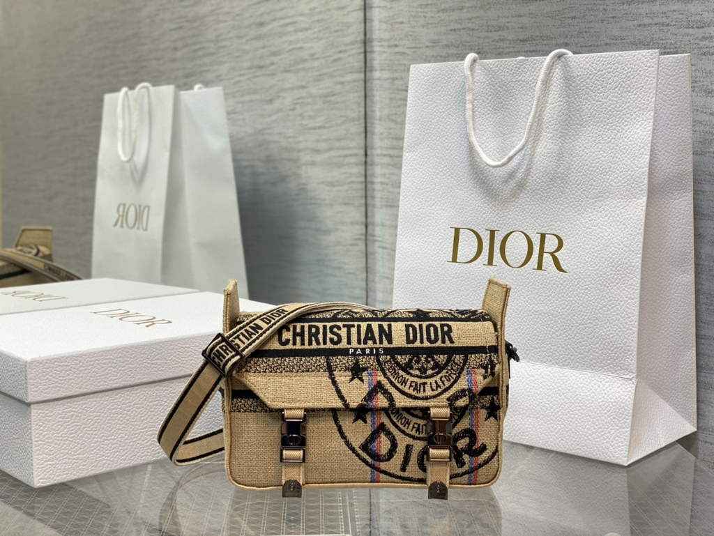 Dior Small Diorcamp Bag M1241 Beige Multicolor Embroidery - Default Title - View 3