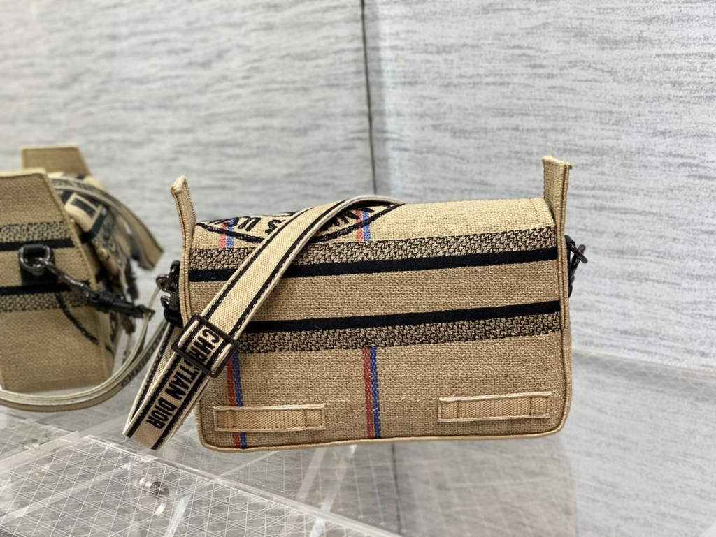 Dior Small Diorcamp Bag M1241 Beige Multicolor Embroidery - Default Title - View 4