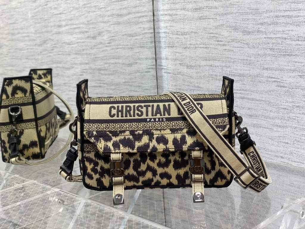 Dior M1241 Small Diorcamp Bag Beige Multicolor Mizza Embroidery - Default Title - View 1