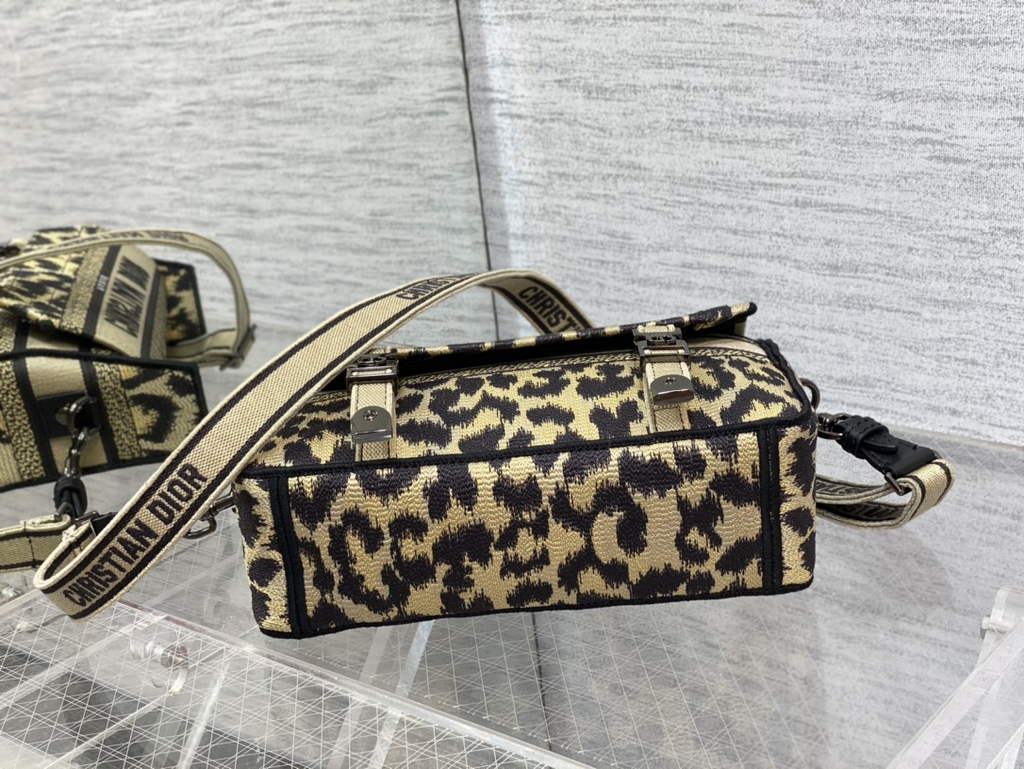 Dior M1241 Small Diorcamp Bag Beige Multicolor Mizza Embroidery - Default Title - View 7