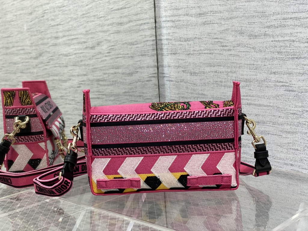 Dior Small Diorcamp Bag M1241 Purple Multicolor Embroidery - Default Title - View 6
