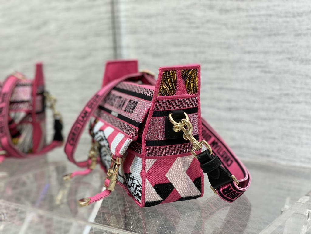 Dior Small Diorcamp Bag M1241 Purple Multicolor Embroidery - Default Title - View 7