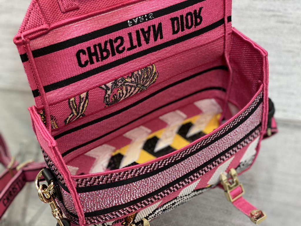 Dior Small Diorcamp Bag M1241 Purple Multicolor Embroidery - Default Title - View 9