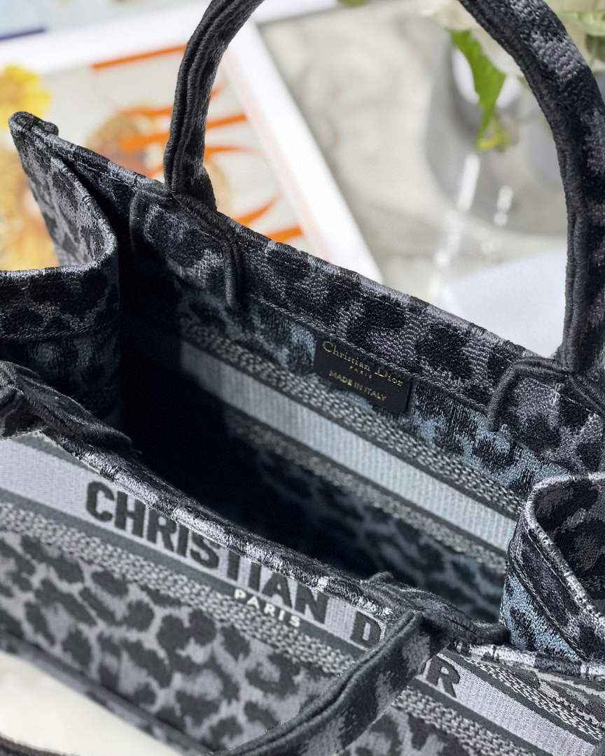 Dior M1265 Small Book Tote Gray Multicolor Mizza