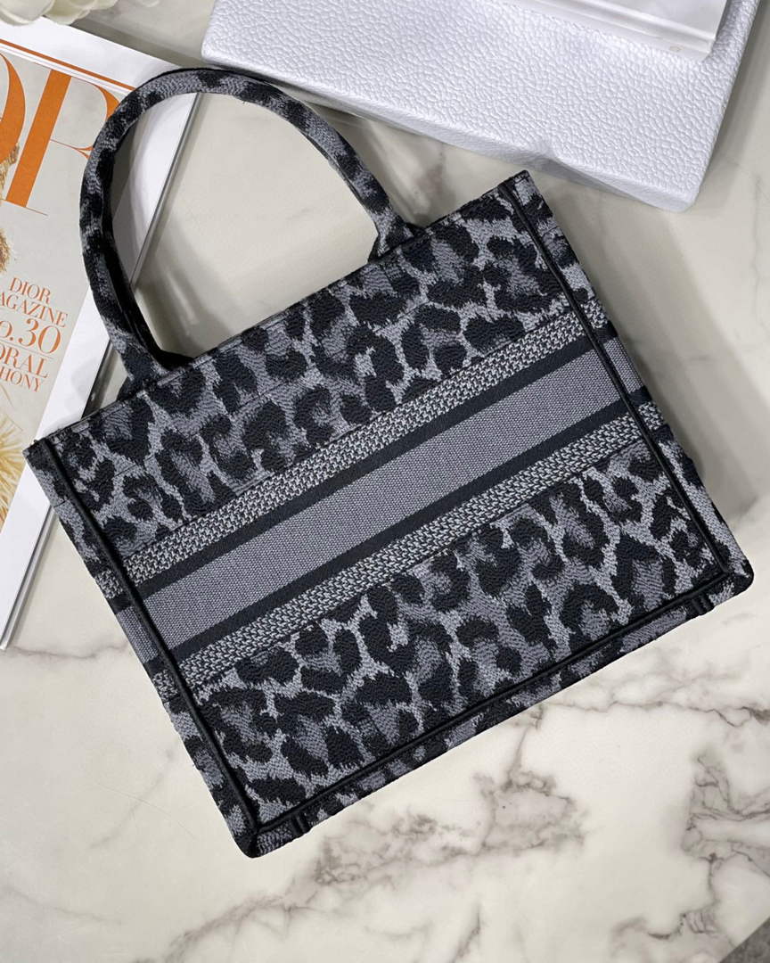Dior M1265 Small Book Tote Gray Multicolor Mizza