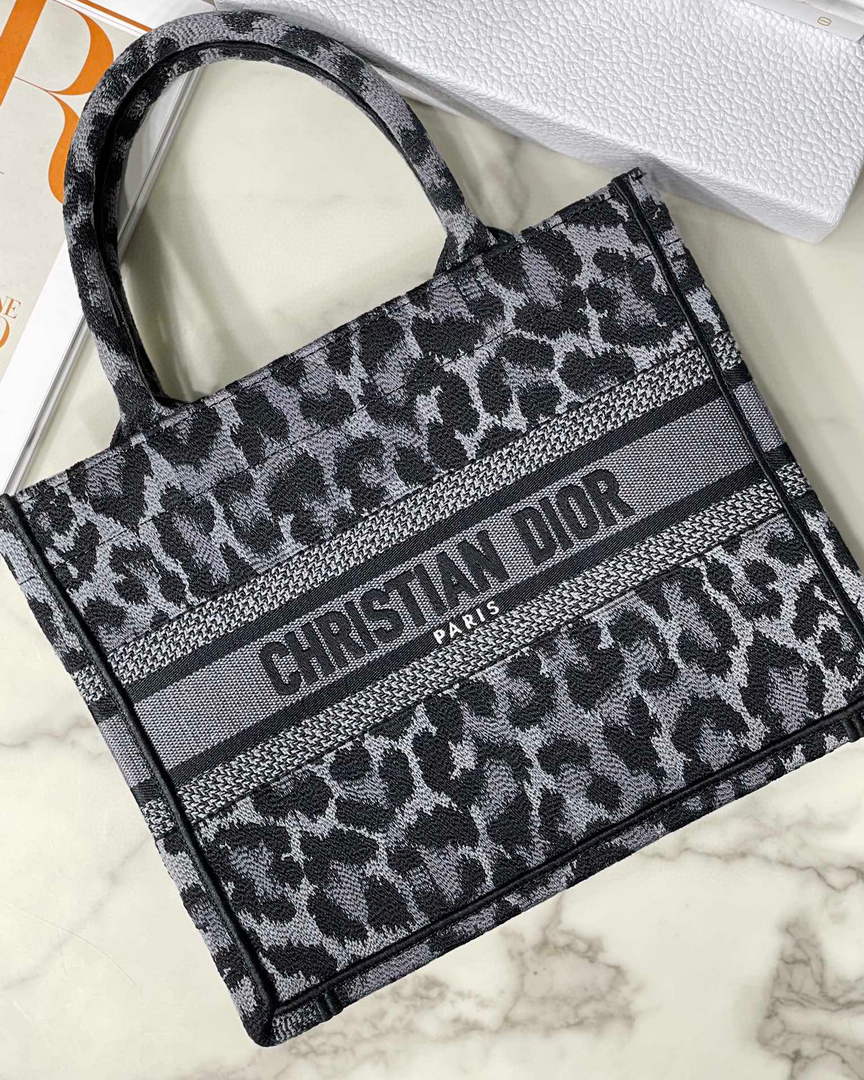 Dior M1265 Small Book Tote Gray Multicolor Mizza