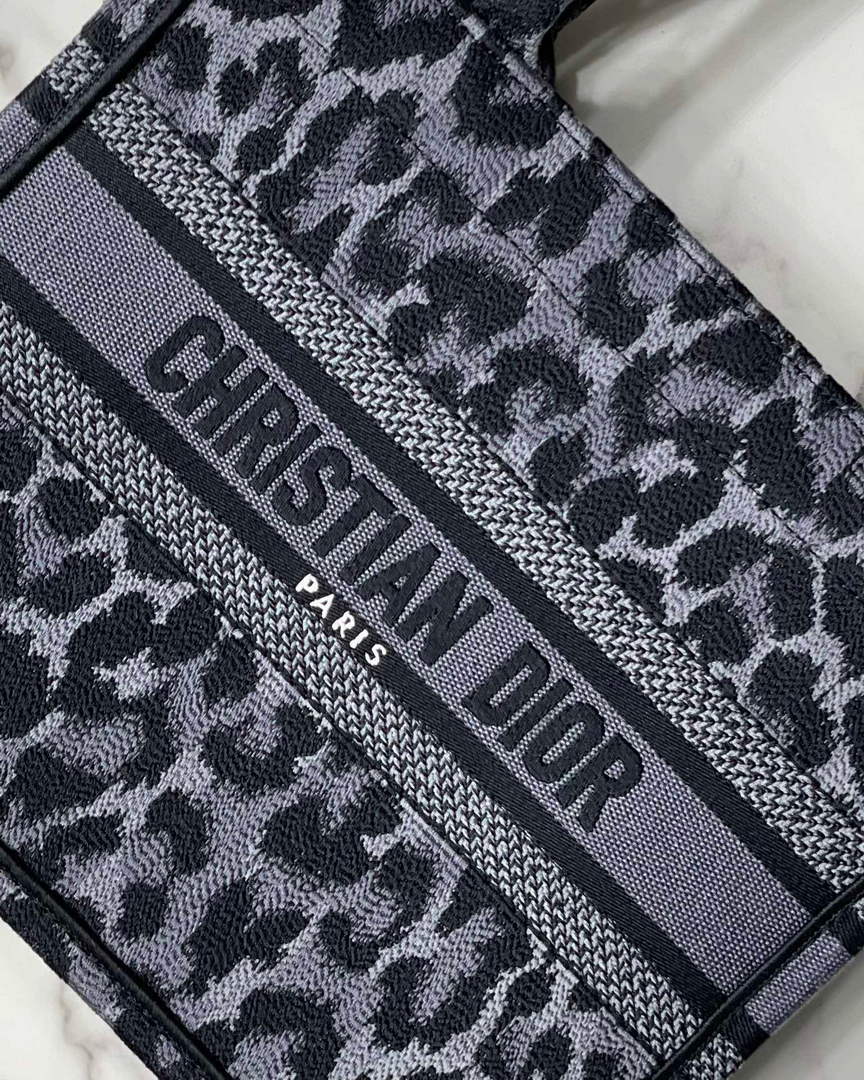 Dior M1265 Small Book Tote Gray Multicolor Mizza