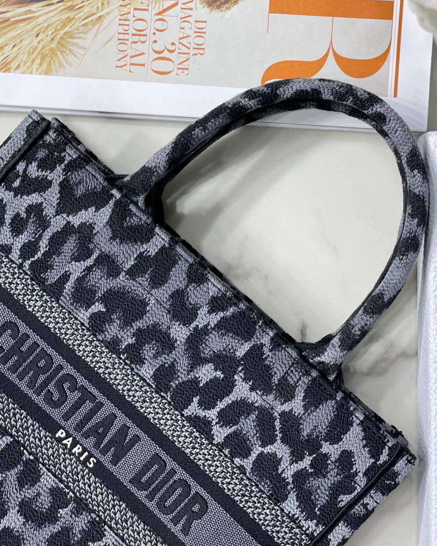 Dior M1265 Small Book Tote Gray Multicolor Mizza