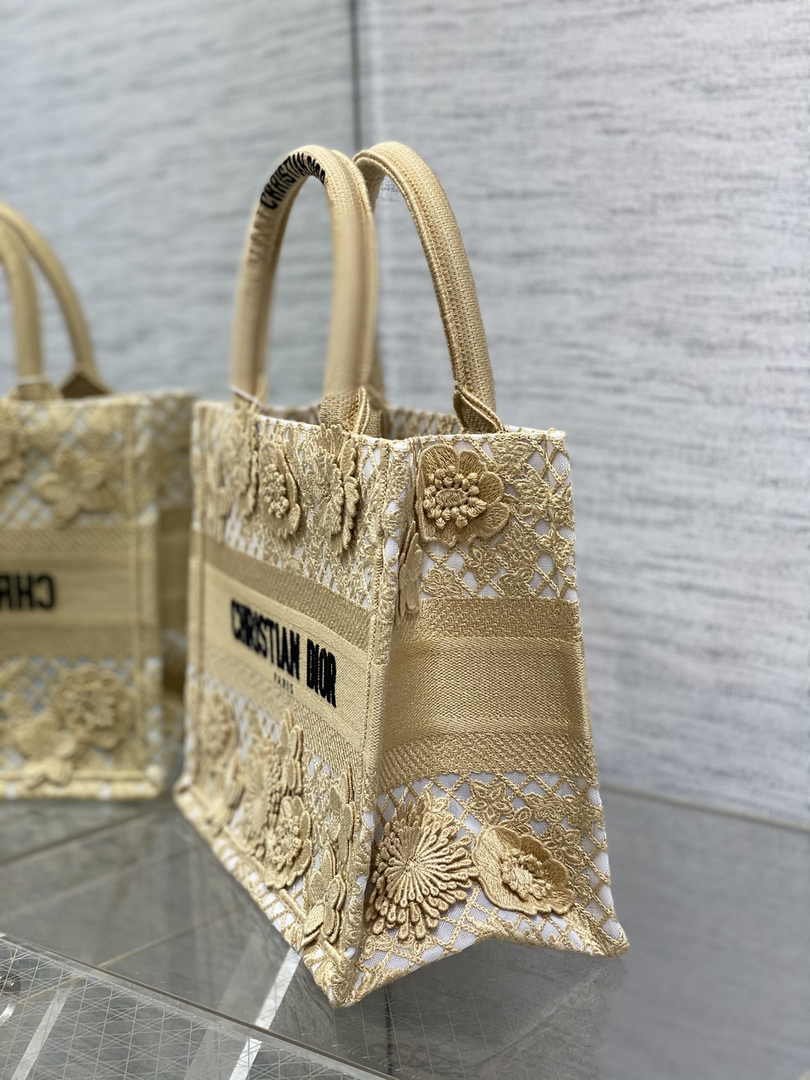 Dior Small Book Tote M1265 Toile de Jouy Embroidery M3533