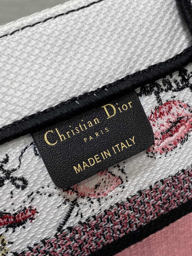 Dior Small Book Tote M1265 Toile de Jouy Embroidery M3560