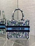 Dior Small Book Tote M1265 Toile de Jouy Embroidery M3561