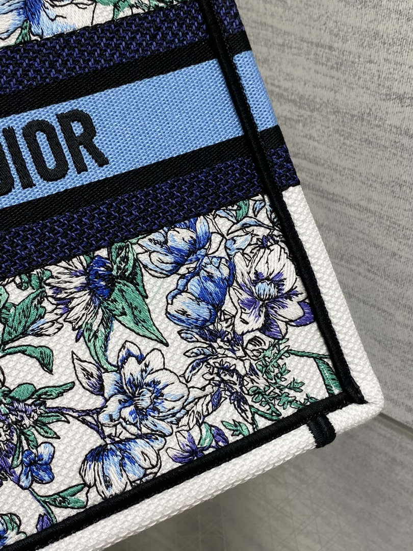 Dior Small Book Tote M1265 Toile de Jouy Embroidery M3561