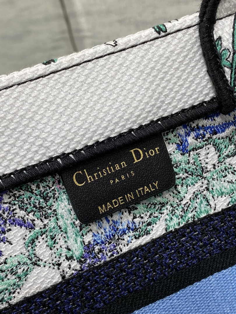 Dior Small Book Tote M1265 Toile de Jouy Embroidery M3561