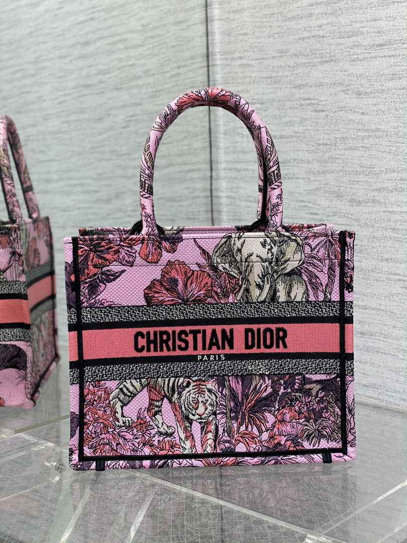 Dior Small Book Tote M1265 Toile de Jouy Embroidery M3510