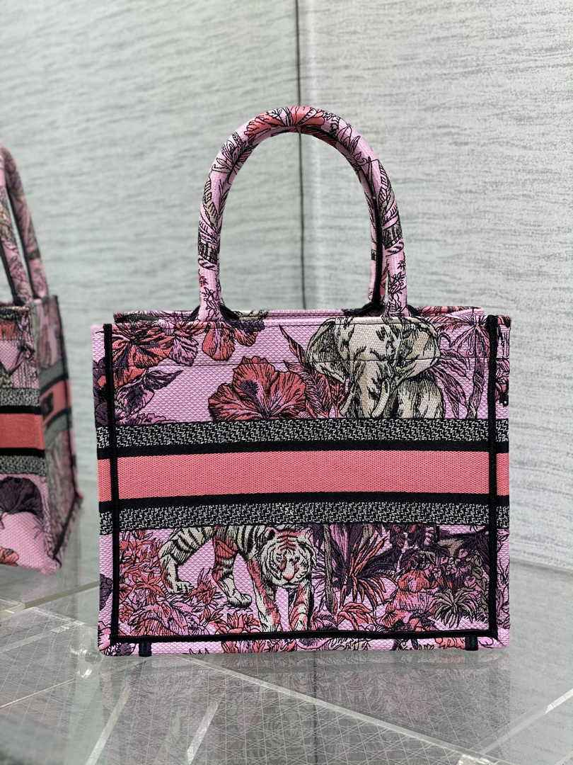 Dior Small Book Tote M1265 Toile de Jouy Embroidery M3510