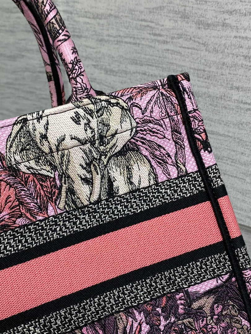 Dior Small Book Tote M1265 Toile de Jouy Embroidery M3510