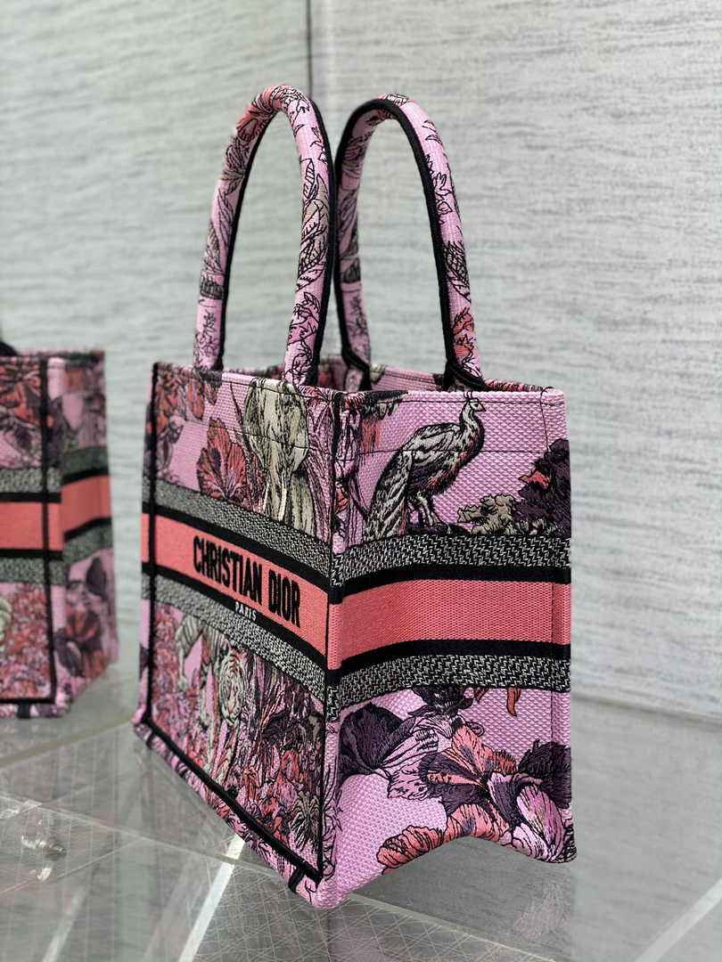 Dior Small Book Tote M1265 Toile de Jouy Embroidery M3510