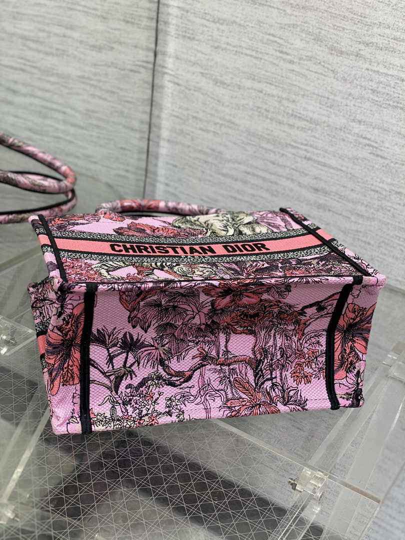 Dior Small Book Tote M1265 Toile de Jouy Embroidery M3510