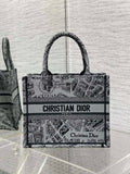 Dior Small Book Tote M1265 Toile de Jouy Embroidery M3536
