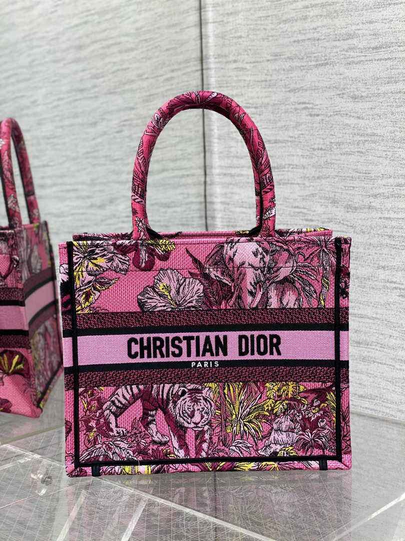 Dior Small Book Tote M1265 Toile de Jouy Embroidery M3511