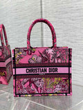 Dior Small Book Tote M1265 Toile de Jouy Embroidery M3512