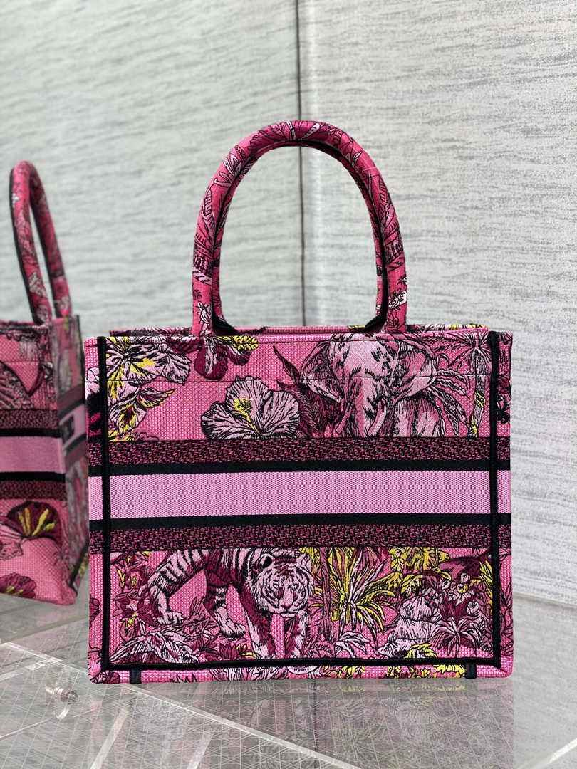 Dior Small Book Tote M1265 Toile de Jouy Embroidery M3512
