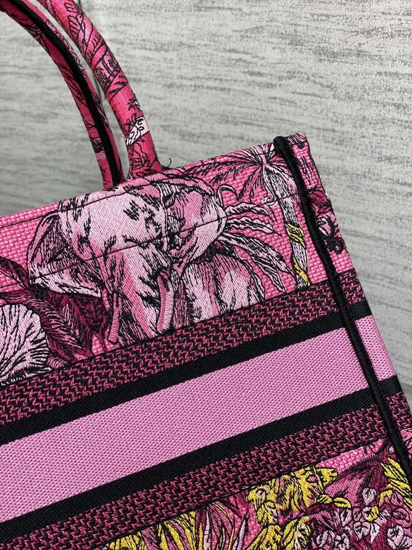 Dior Small Book Tote M1265 Toile de Jouy Embroidery M3511