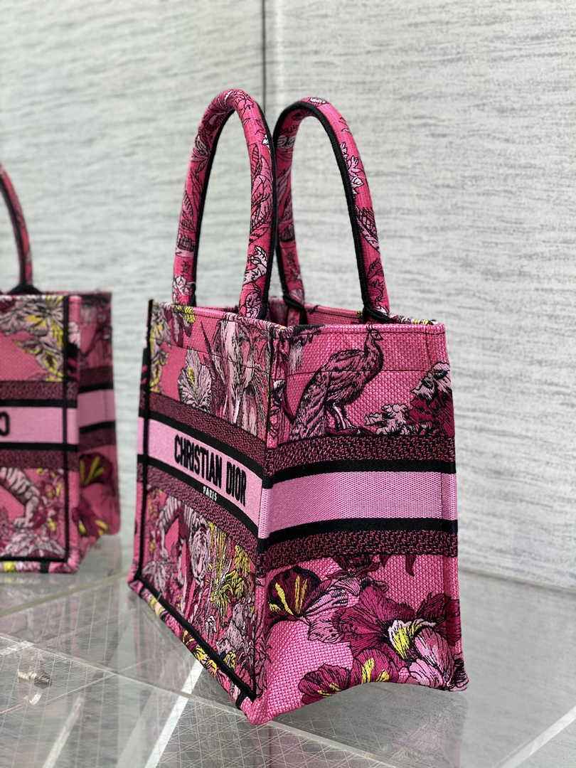 Dior Small Book Tote M1265 Toile de Jouy Embroidery M3511