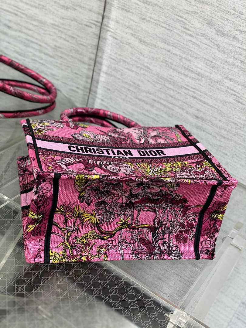Dior Small Book Tote M1265 Toile de Jouy Embroidery M3511