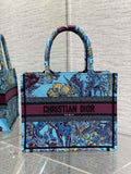 Dior Small Book Tote M1265 Toile de Jouy Embroidery M3513