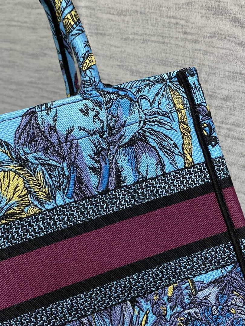 Dior Small Book Tote M1265 Toile de Jouy Embroidery M3513