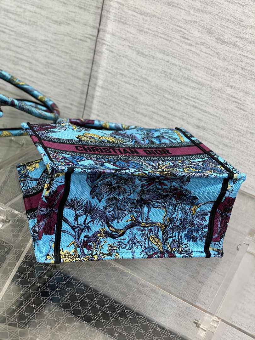 Dior Small Book Tote M1265 Toile de Jouy Embroidery M3513