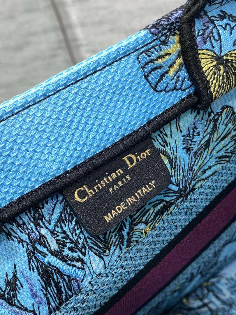 Dior Small Book Tote M1265 Toile de Jouy Embroidery M3513