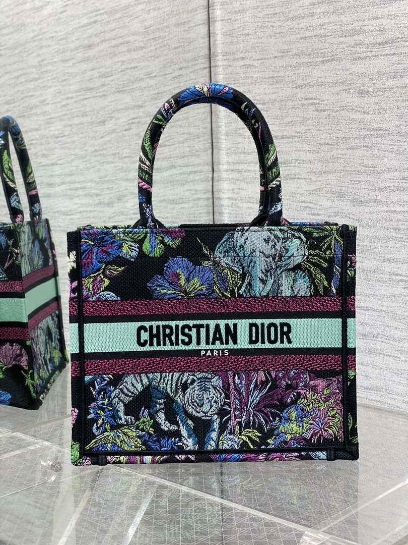 Dior Small Book Tote M1265 Toile de Jouy Embroidery M3514