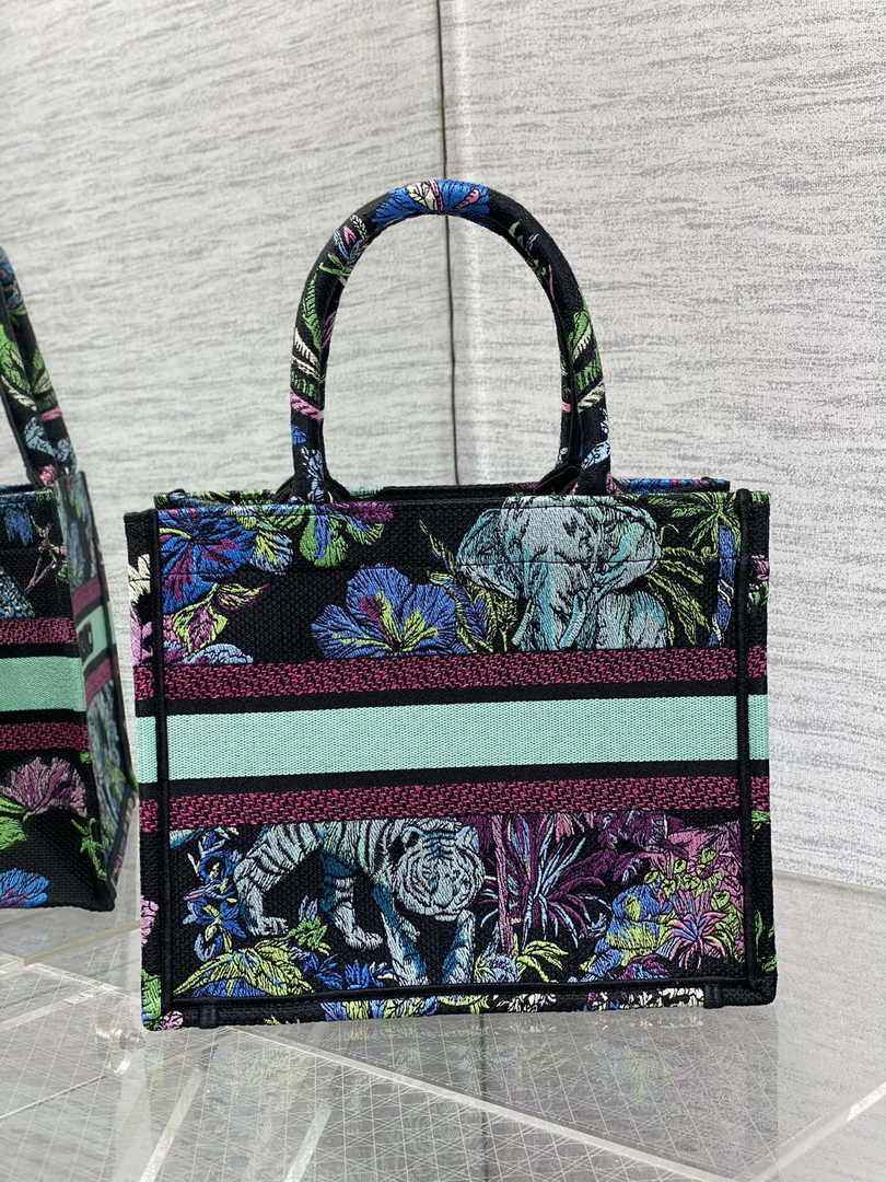 Dior Small Book Tote M1265 Toile de Jouy Embroidery M3514