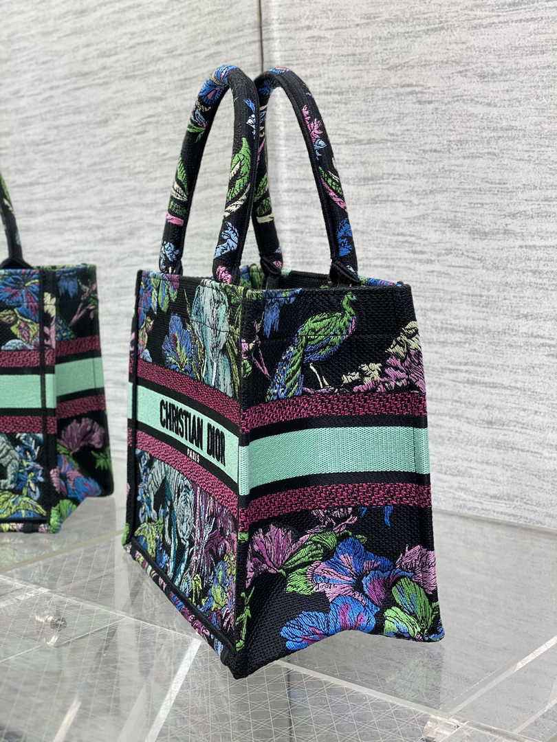 Dior Small Book Tote M1265 Toile de Jouy Embroidery M3514