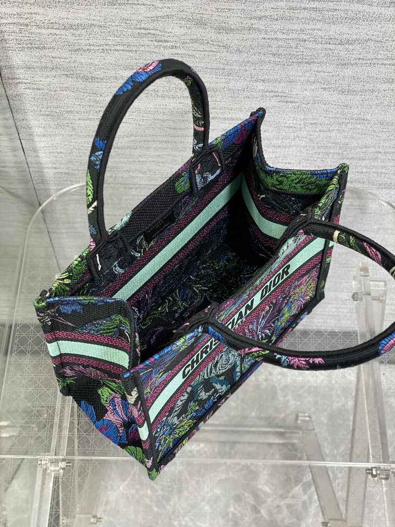 Dior Small Book Tote M1265 Toile de Jouy Embroidery M3514