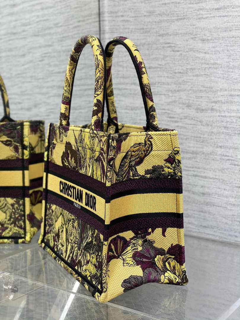 Dior Small Book Tote M1265 Toile de Jouy Embroidery M3515