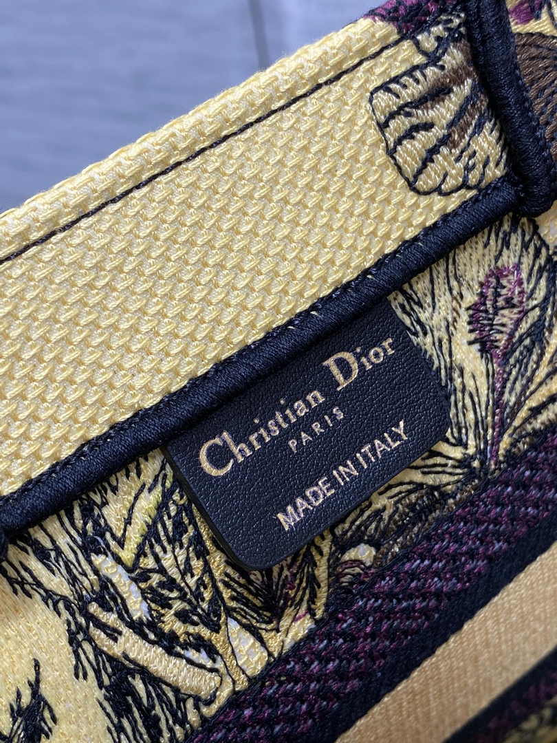 Dior Small Book Tote M1265 Toile de Jouy Embroidery M3515