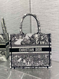 Dior Small Book Tote M1265 Toile de Jouy Embroidery M3516