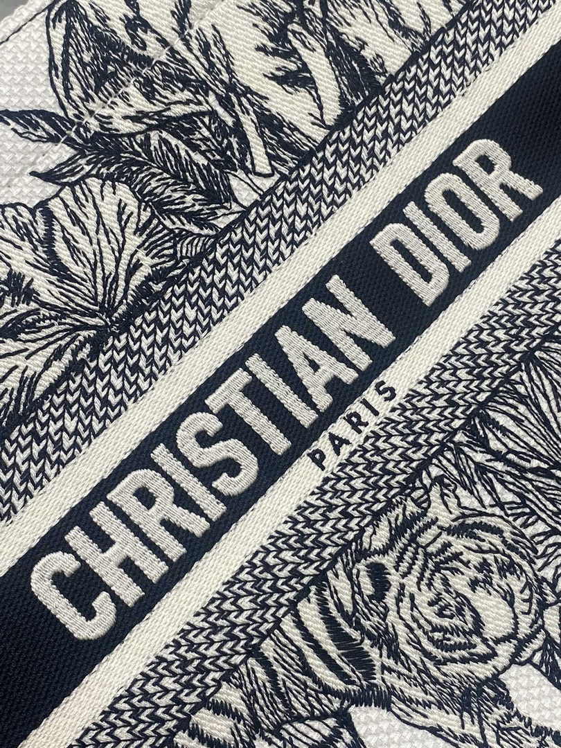 Dior Small Book Tote M1265 Toile de Jouy Embroidery M3516