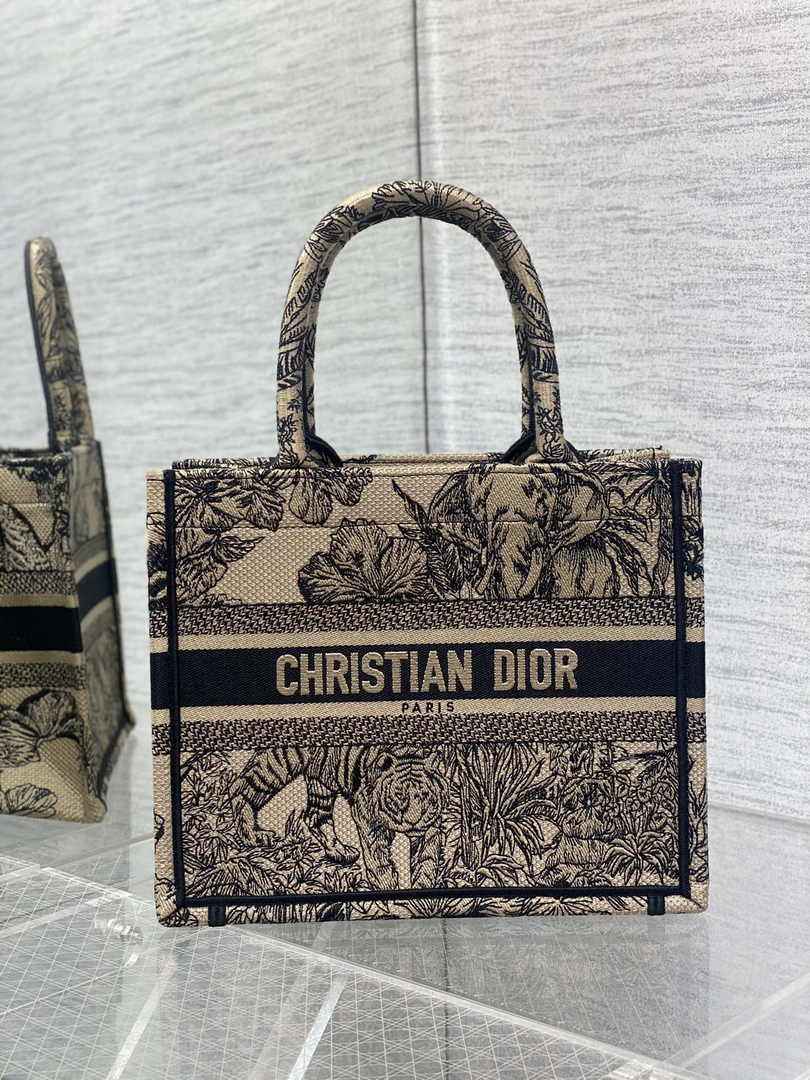 Dior Small Book Tote M1265 Toile de Jouy Embroidery M3517