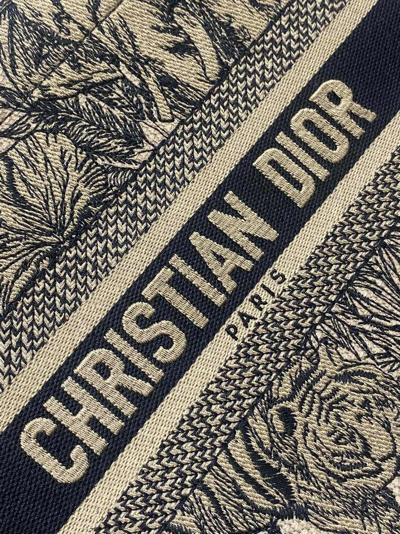 Dior Small Book Tote M1265 Toile de Jouy Embroidery M3517